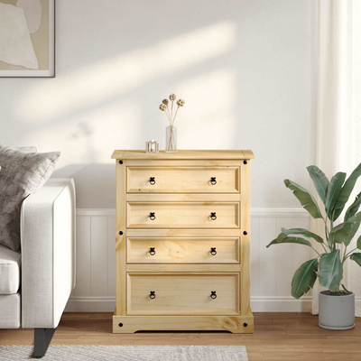 Komoda Corona, 92x48x114 cm, lite drewno sosnowe
