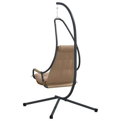 Wiszące krzesło jajo Ciemnoszary 94 x 107 x 196,5 cm Stal