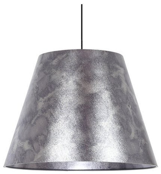 Lampa wisząca z abażurem Platino srebrna nowoczesna do salonu