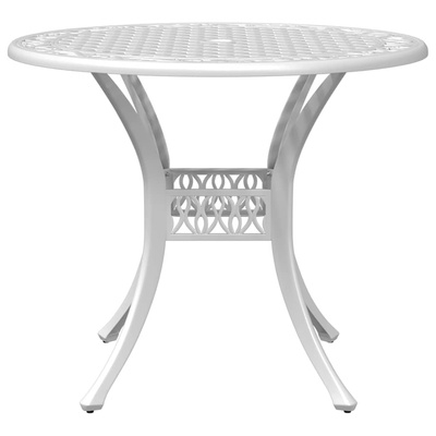 5-częściowy zestaw mebli ogrodowych, biały, odlewane aluminium