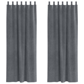 Zasłony zaciemniające 2 pcs Jasnoszary 140 x 225 cm Aksamit