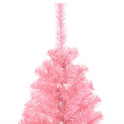 Sztuczna choinka ze stojakiem, różowa, 150 cm, PVC