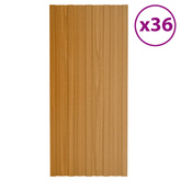 Panel dachowy 36 pcs naturalny 100 x 45 cm Stal galwanizowana