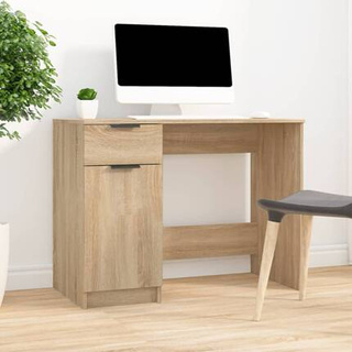vidaXL Biurko, dąb sonoma, 100x50x75 cm, materiał drewnopochodny