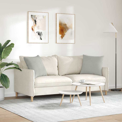 Poduszki na sofę 2 pcs Jasnoszary 50 x 50 cm tkanina
