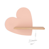 Kinkiet LED 5W lampka dziecka półka serce różowe Heart Candellux 21-84569
