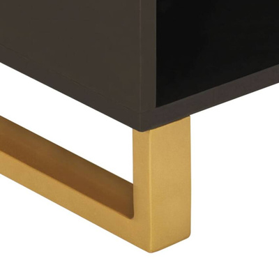 vidaXL Szafka pod TV, brązowo-czarna 80x33,5x46 cm, lite drewno mango