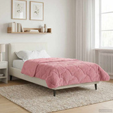 Letni Kołdra Różowy 155 x 200 cm Mikrofibra i Fleece Teddy