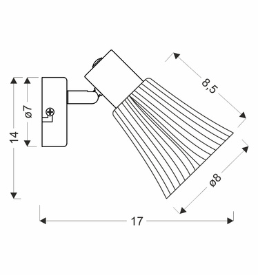 Kinkiet ścienny CURTIS szary 1x40W E14  nowoczesny design do salonu sypialni przedpokoju