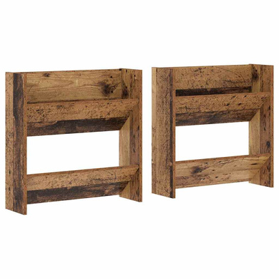 Szafka na buty z półką 2 pcs Stare drewno 60 x 18 x 60 cm
