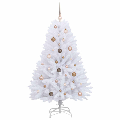Sztuczna choinka Biały 80 x 80 x 150 cm PVC i Metal