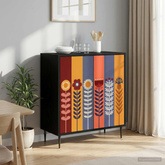 Bufet ESSEN Czarny dąb 69 x 33 x 76 cm Drewno inżynieryjne