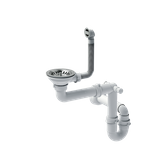 CLARK 760 Hard Rock GraniteQ zlewozmywak 1-komorowy podwieszany 760x435x225 mm concrete + syfon BS save space + zaczepy