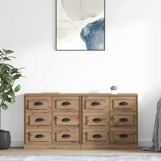 Komody 2 szt. Dąb rzemieślniczy 70 x 35,5 x 67,5 cm