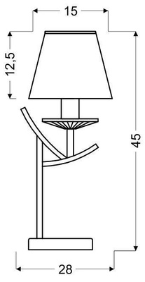 Lampka stołowa nocna patynowa abażur żółty E14 Valencia Candellux 41-84593