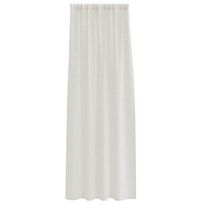 Firany Voile z zasłonami 2 pcs Kremowy 245 x 140 cm Poliester