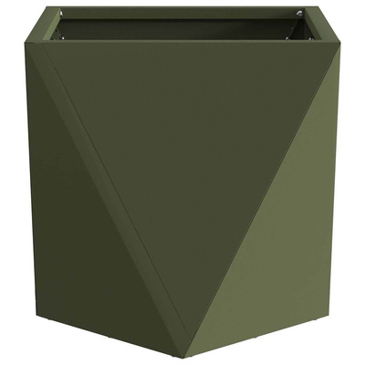 Donica 2 pcs Zielony oliwkowy 30 x 30 x 30 cm Stal