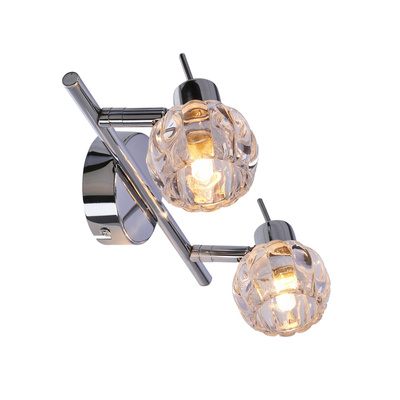 Lampa sufitowa Bombola listwa ze szklanymi kloszami regulowana 2-punktowa do korytarza