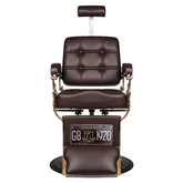 Gabbiano fotel barberski Boss brązowy 126467