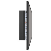 vidaXL Lustro łazienkowe LED, wysoki połysk, szare, 90x8,5x37cm, akryl