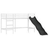 Łóżko piętrowe dla dzieci Biały i niebieski 90 x 190 cm Metal