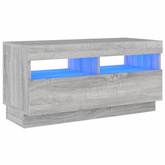vidaXL Szafka pod TV z oświetleniem LED, szary dąb sonoma, 80x35x40 cm