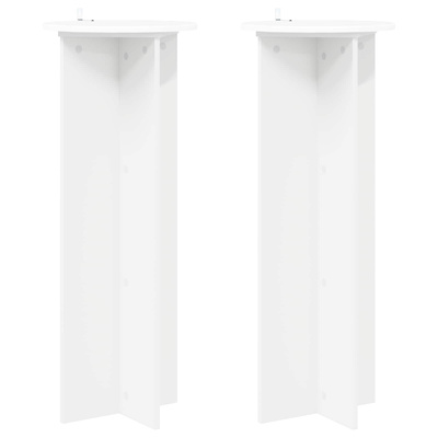 Stojak na rośliny 2 pcs Biały ?40 x 100 cm Drewno inżynieryjne
