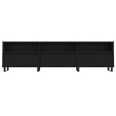 vidaXL Szafka pod TV, czarna, 150x30x44,5 cm, materiał drewnopochodny