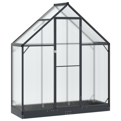 Szklarnia Ogrodowa z drzwiami antracytowy 183,5 x 63,5 x 207 cm