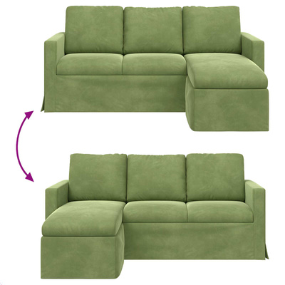 Sofa Jasnozielony 178 x 134 x 80 cm Aksamit