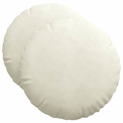 Poduszki na siedziska 2 pcs Kremowy ?50 x 19 cm Aksamit