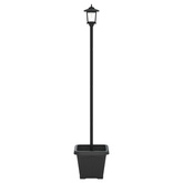 Lampka solarna z donicą with LED Bulb Czarny 32 x 32 x 158 cm