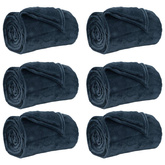 Koce narzutowe 6 pcs Granatowy 220 x 240 cm Polar