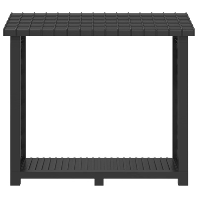Stojak na drewno kominkowe 114 x 46 x 101 cm PP antracytowy
