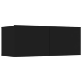 vidaXL Szafki telewizyjne, 4 szt., Czarny, 80x30x30 cm