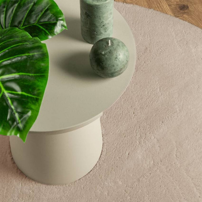 vidaXL Dywan HUARTE z krótkim włosiem, piaskowy, Ø 160 cm