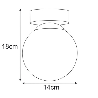 Lampa sufitowa K-5366 z serii PIRO