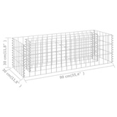 vidaXL Podwyższona donica gabionowa, galwanizowana stal, 90x30x30 cm