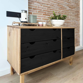 Szafka z Szufladami z szufladą OTTA Czarny 111 x 43 x 73,5 cm