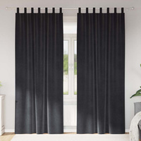Zasłony zaciemniające 2 pcs Ciemnoszary 140 x 225 cm Aksamit