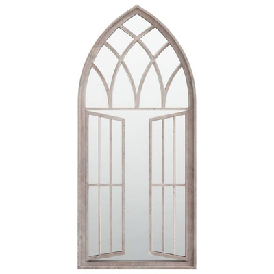 Lustro ogrodowe, piaskowe, 100x45 cm, żelazne vidaXL