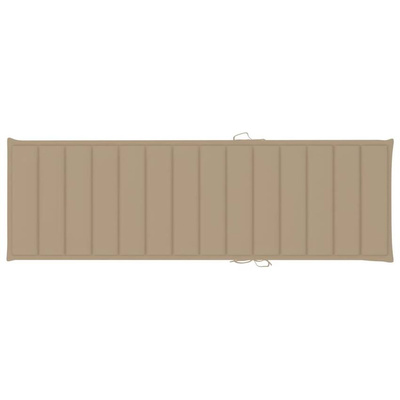 vidaXL Leżak podwójny z beżowymi poduszkami impregnowana sosna