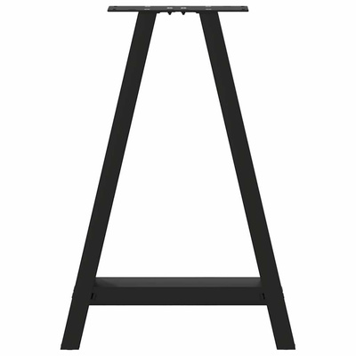 Nogi do stołu jadalnego w kształcie litery A 2 szt. Czarne 60x(72-73) cm Stal