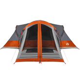 vidaXL Namiot rodzinny tipi, 8-os., szaro-pomarańczowy, wodoszczelny model standard