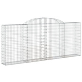 Kosze gabionowe, 6 szt, 300x30x120/140 cm, galwanizowane żelazo