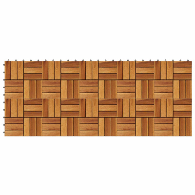 Płytka Tarasowa 10 pcs Brązowy 30 x 30 cm Drewno Akacjowe