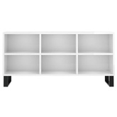 vidaXL Szafka pod TV, biała, wysoki połysk, 103,5x30x50 cm