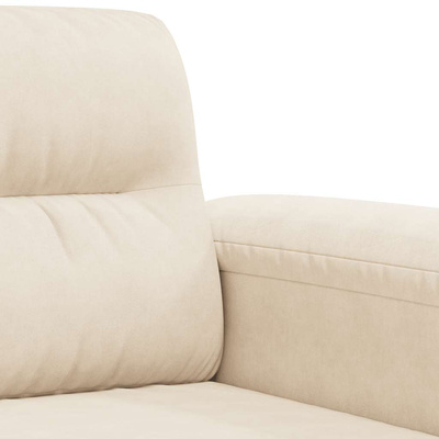 3-osobowa sofa, beżowy, 180 cm, tapicerowana mikrofibrą