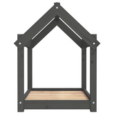 vidaXL Legowisko dla psa, szare, 71x55x70 cm, lite drewno sosnowe