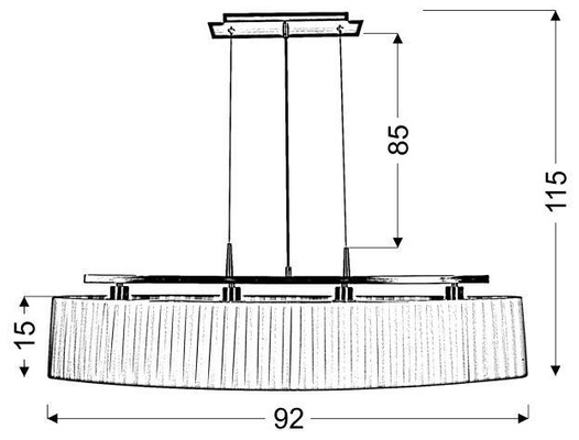 Lampa sufitowa wisząca 4X40W E14 patyna abażur biały BERG 34-45218